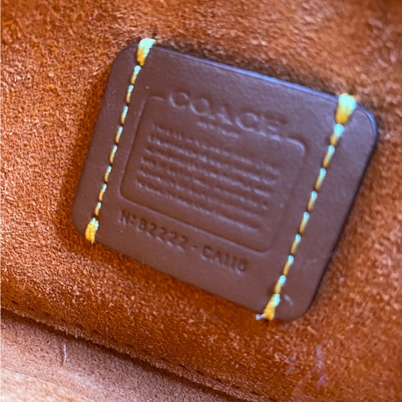 Coach Ruby Satchel 18 Color block Orange and Brown Leather Handbag - Picture 7 of 8